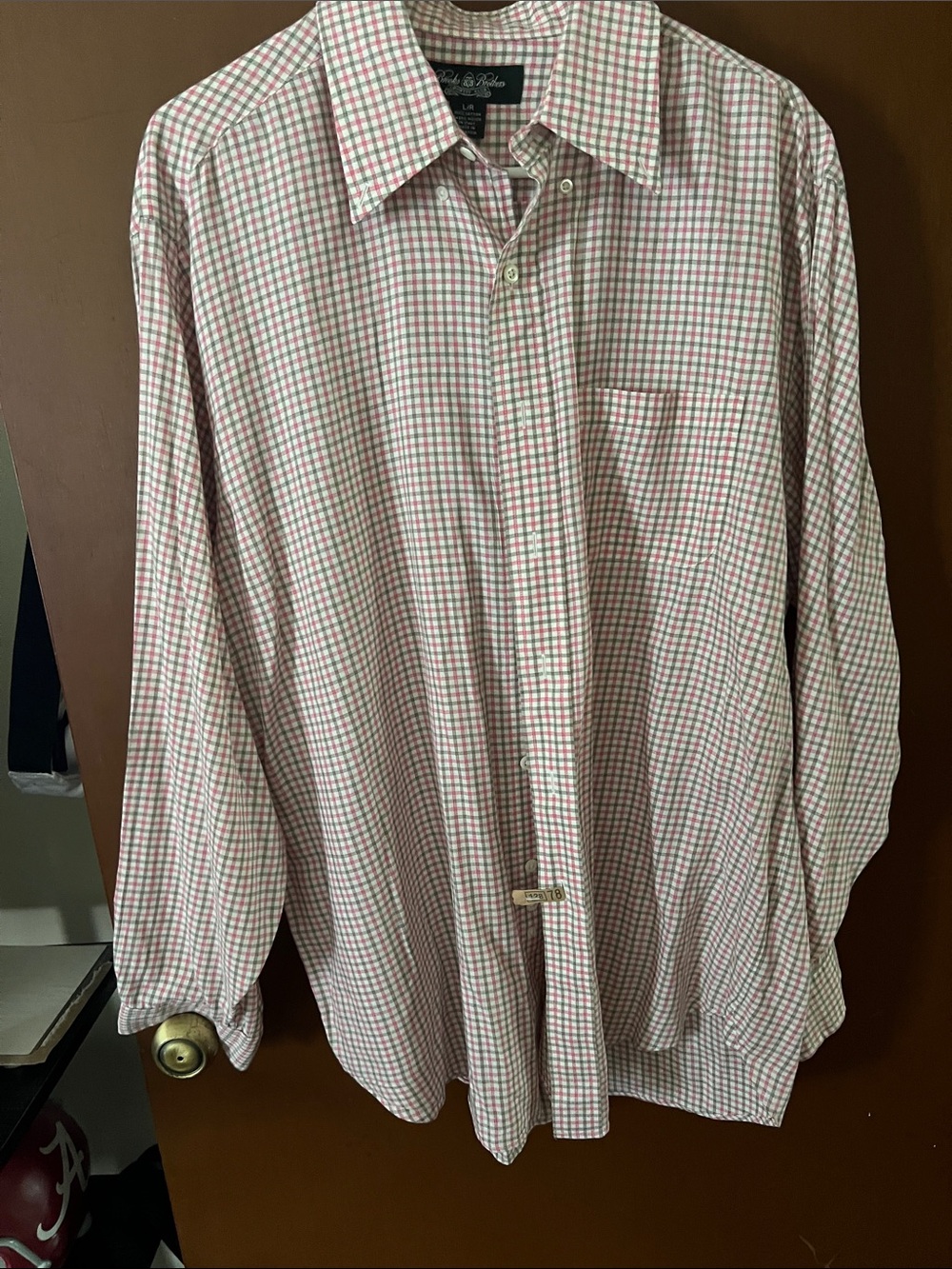 Brooks Brothers Red & White Checked Dress Shirt